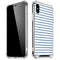 Blue and White Stripes iPhone XS Max Clear Case